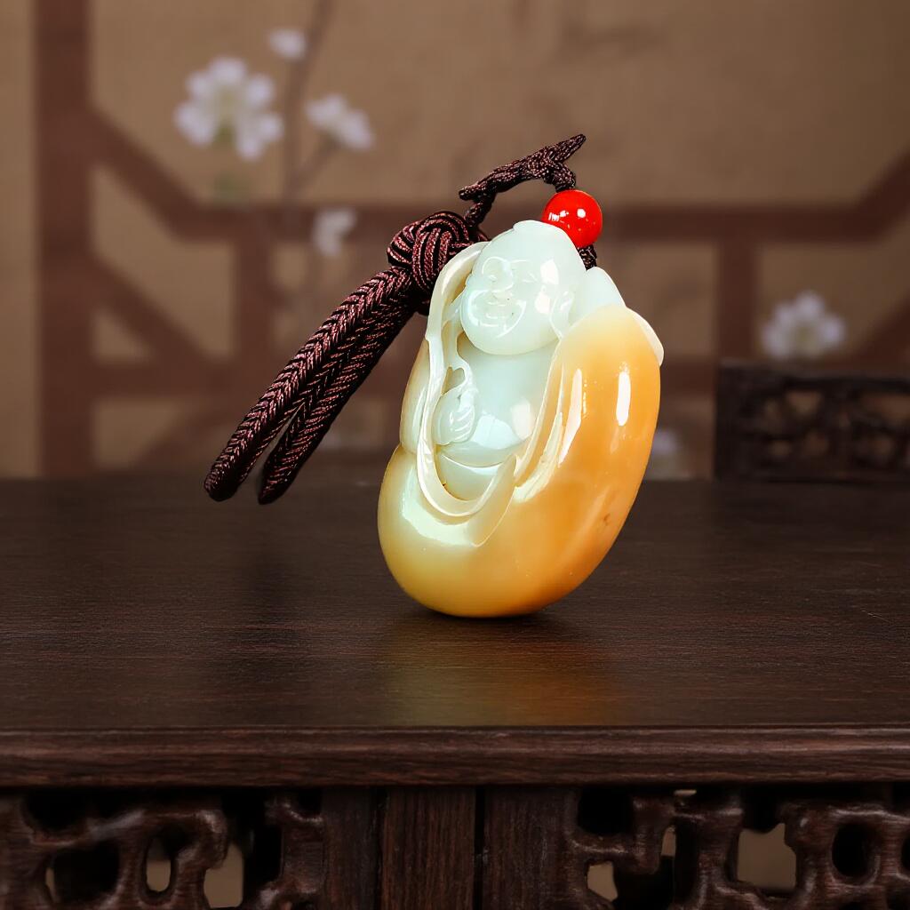 碧月说宝 君子怀瑾·当代和田玉清风专场(五) 和田玉糖色弥勒佛