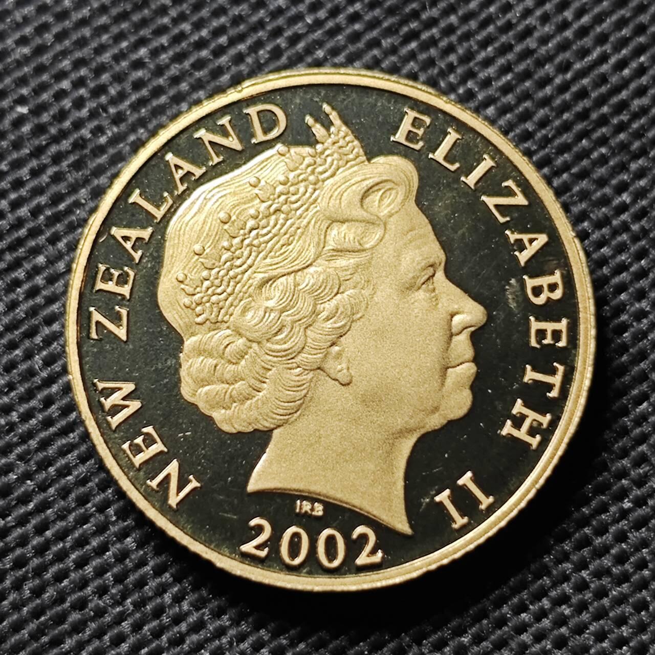 KK钱币收藏小铺  第408期 2月预留时间 周末发货  2002新西兰1元精制币