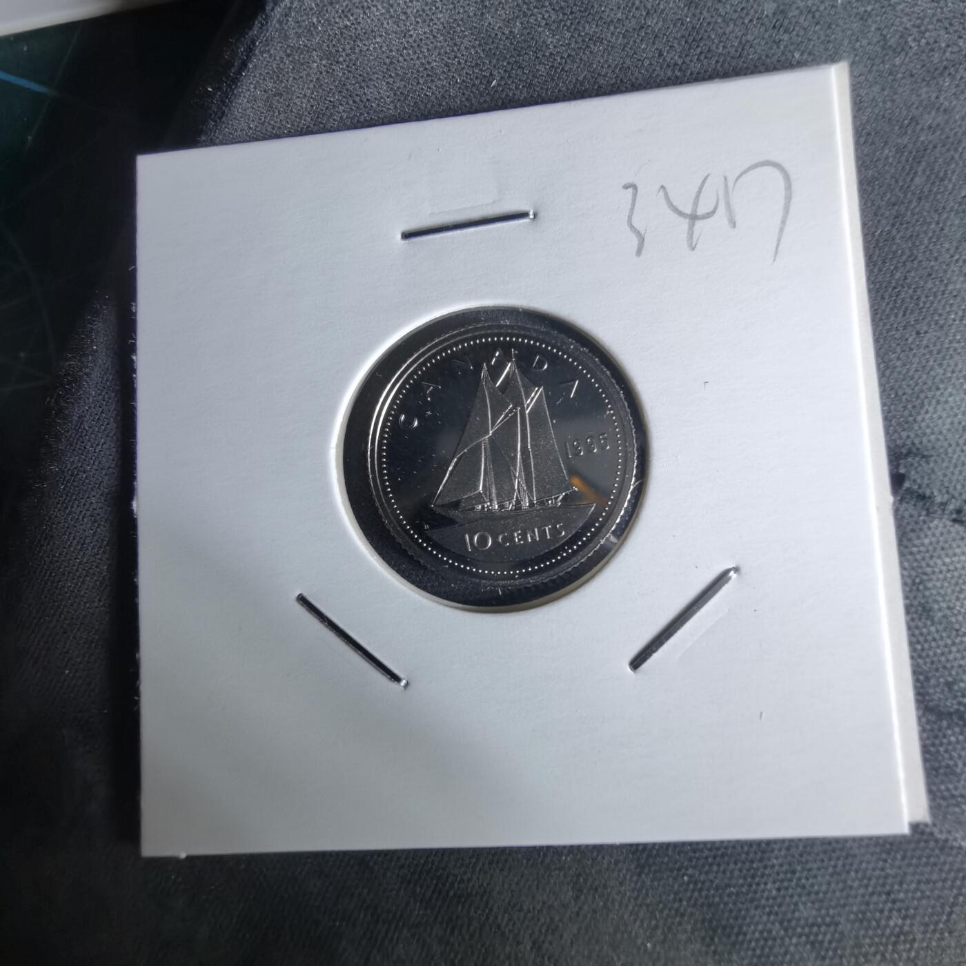 沼泽如烟--第1034场 加拿大1995年10分精制币