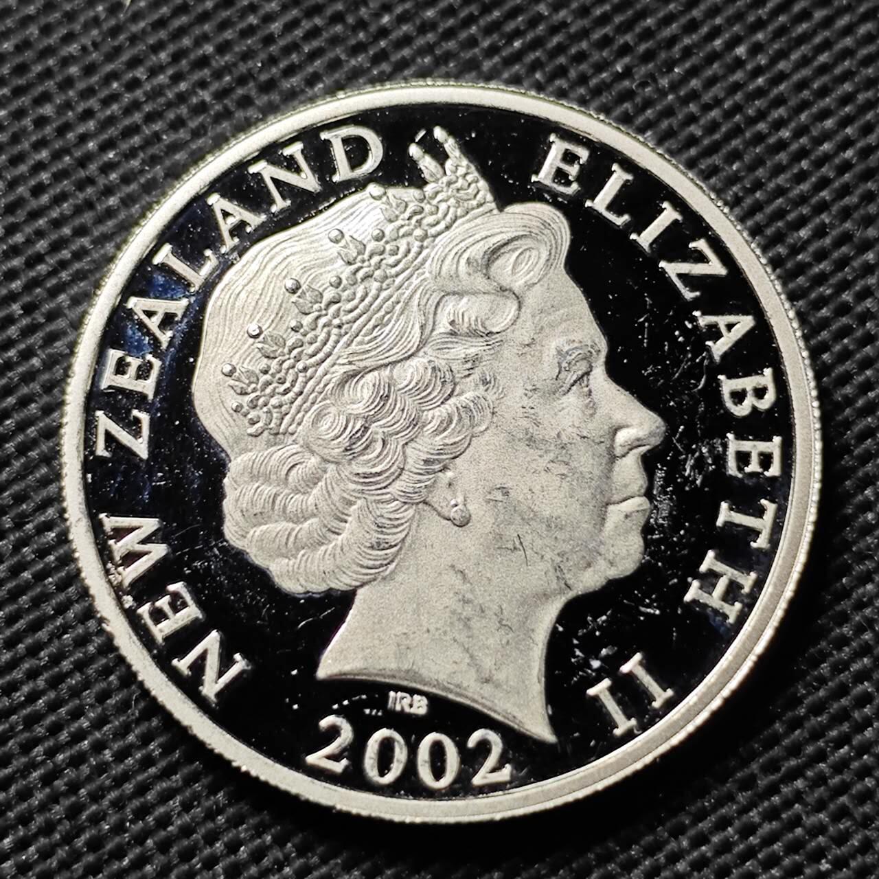 KK钱币收藏小铺  第408期 2月预留时间 周末发货   2002新西兰20分 精制币 大版