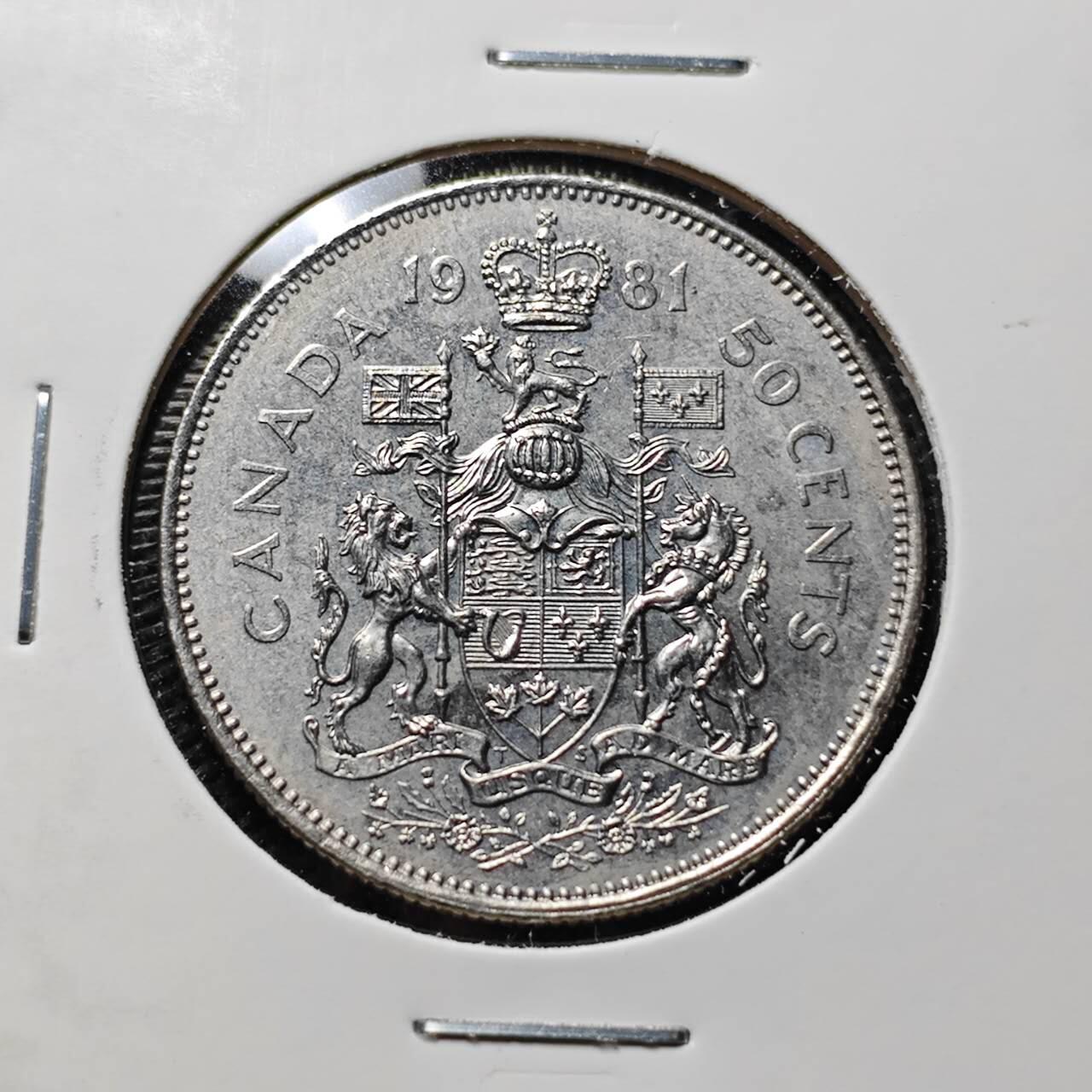 KK钱币收藏小铺  第407期 2月预留时间 周末发货  1981加拿大50分