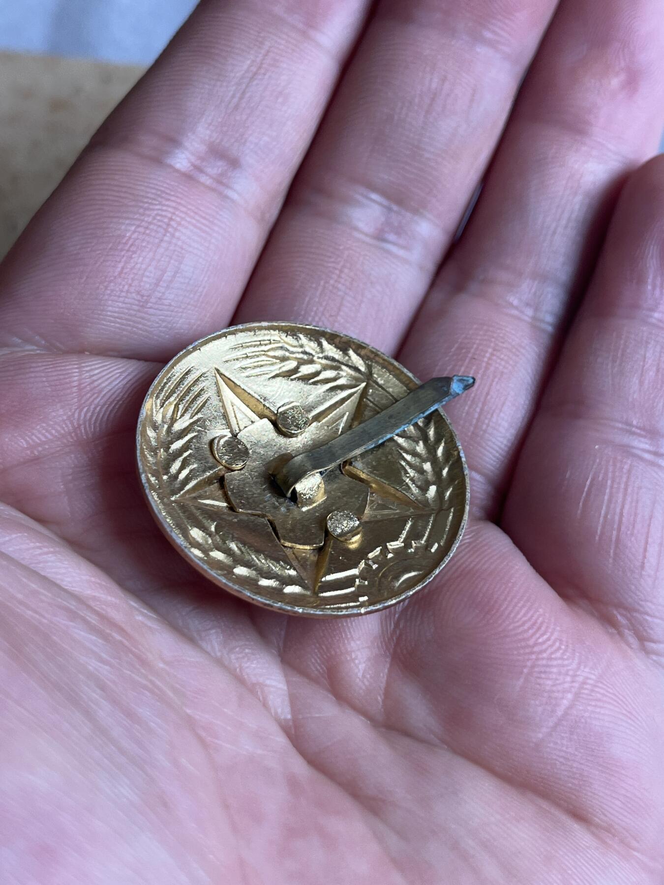 社会主义国家徽章小拍 五十年代鎏金帽徽