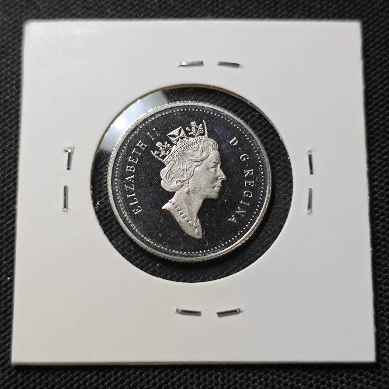 KK钱币收藏小铺  第408期 2月预留时间 周末发货   1991加拿大25分精制