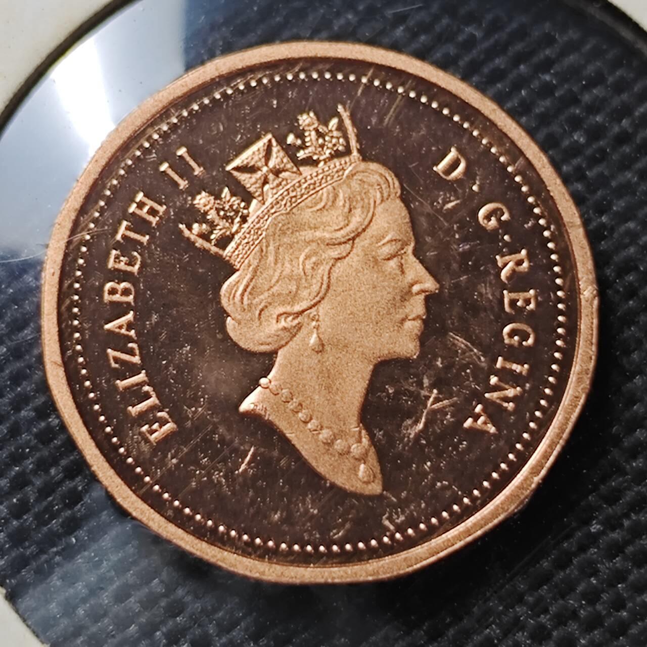 KK钱币收藏小铺  第408期 2月预留时间 周末发货   1992加拿大1分精制 纪念币