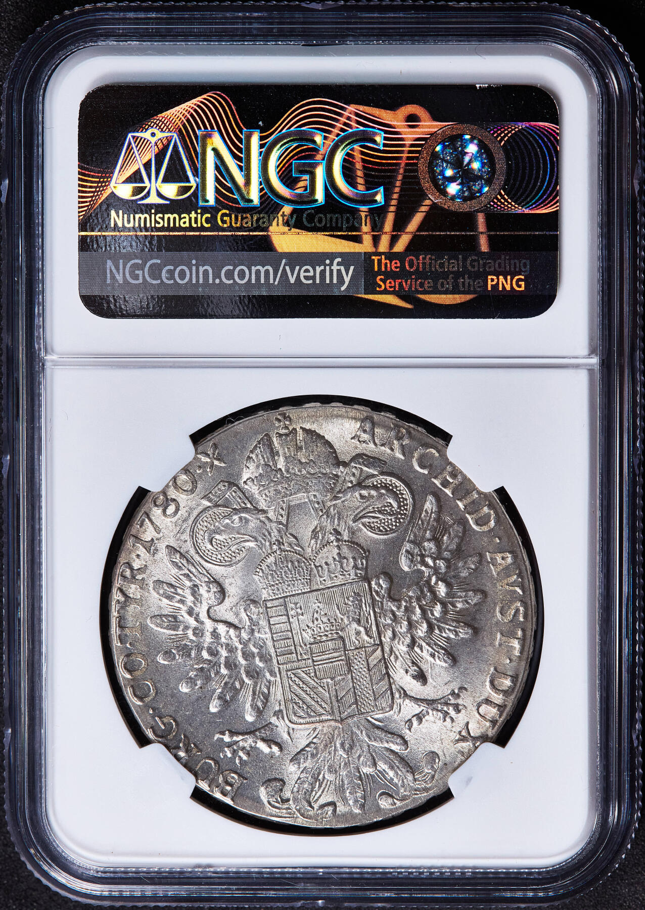 【俄甄集藏】2026年(050)04-01星期三 晚 19:30 全场包邮 奥地利1936-1961年伦敦厂后铸版玛利亚·特蕾莎头像1泰勒大奶妈银币，NGC MS62，转光品相