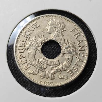 KK钱币收藏小铺  第409期 2月预留时间 周末发货 -  1938法属印支5分镍币