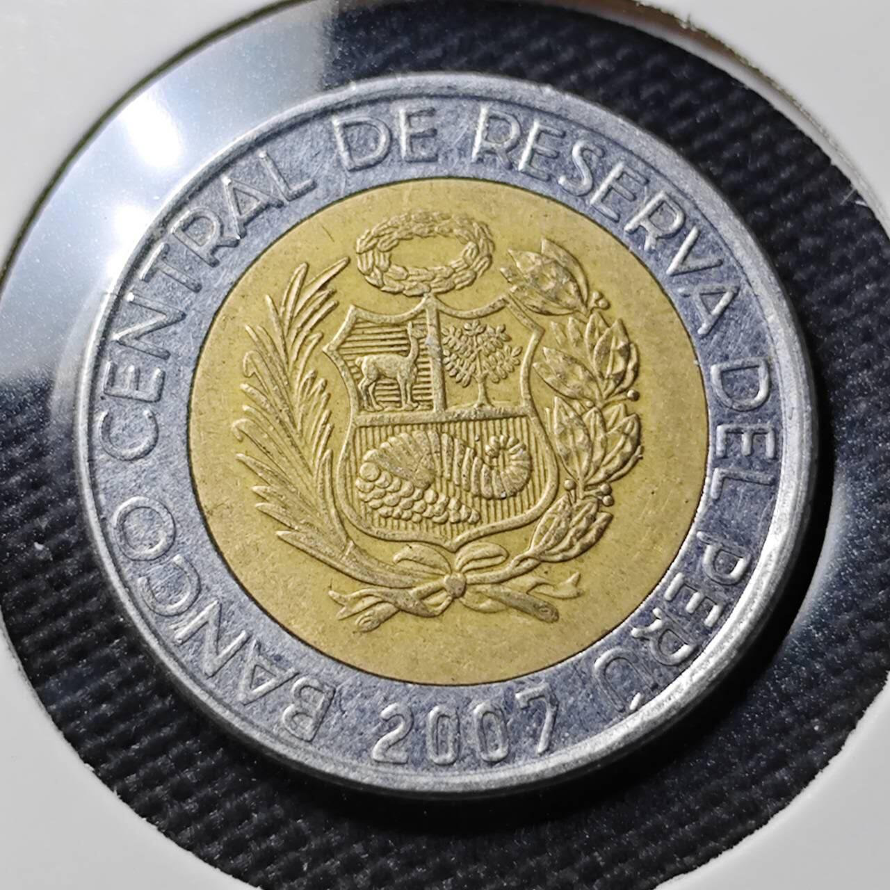 KK钱币收藏小铺  第407期 2月预留时间 周末发货  秘鲁2索尔双色币