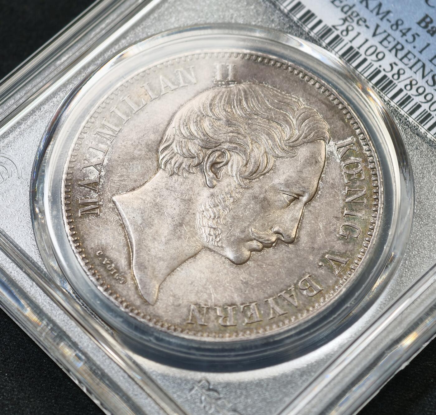 “方寸甄品”甄品场，甄臻铺-世界币章拍卖（第57期，直播拍卖），送拍享返佣金等优惠多多 PCGS-AU58 1854年巴伐利亚马克西米利安二世水晶宫泰勒，相较尺寸独树一帜的路一历史2T 规格回归流通2T的马二历史系列 水晶宫绝对是其中绕不开的品种