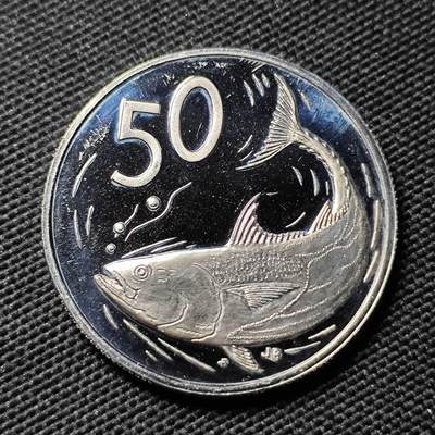 KK钱币收藏小铺  第408期 2月预留时间 周末发货 -   1976库克50分 精制币