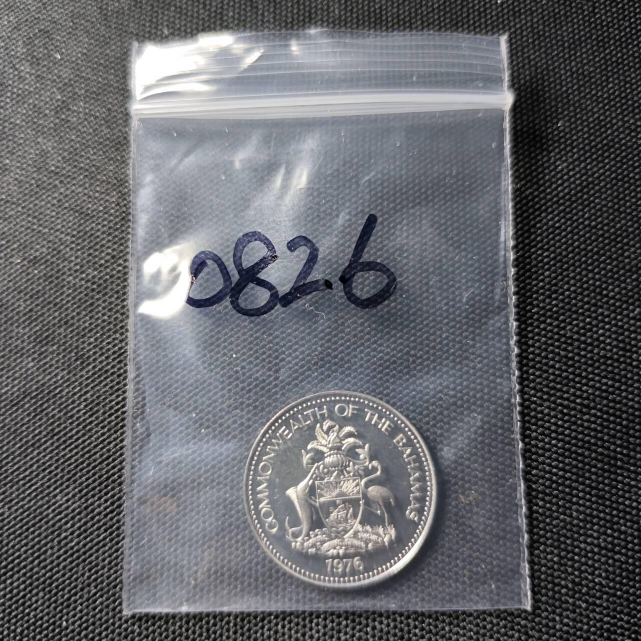 KK钱币收藏小铺  第408期 2月预留时间 周末发货   1976巴哈马25分 精制币