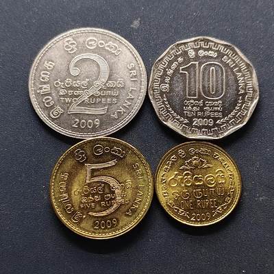 【全场包邮】纯粹捡漏拍514场 - 斯里兰卡2009年清年份4枚套币