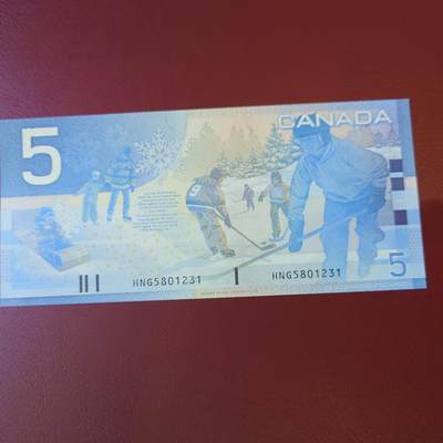 世界钱币～微拍第241期暨2026年第22期  部分新货（群里挑剩）陆续上架 - 2003年加拿大5元 初版无金属线 全新绝品无47尾号231