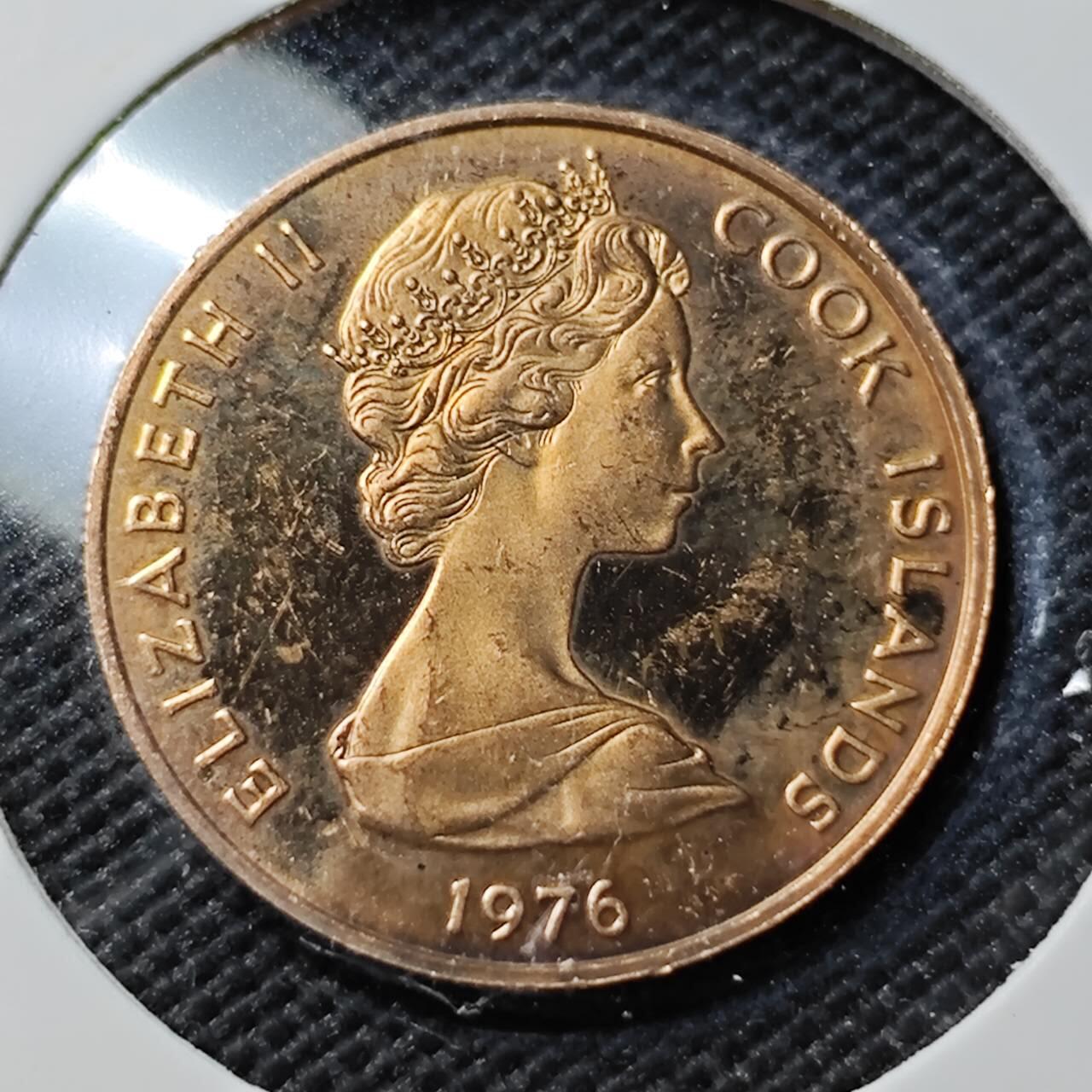 KK钱币收藏小铺  第408期 2月预留时间 周末发货  1976库克2分 精制币