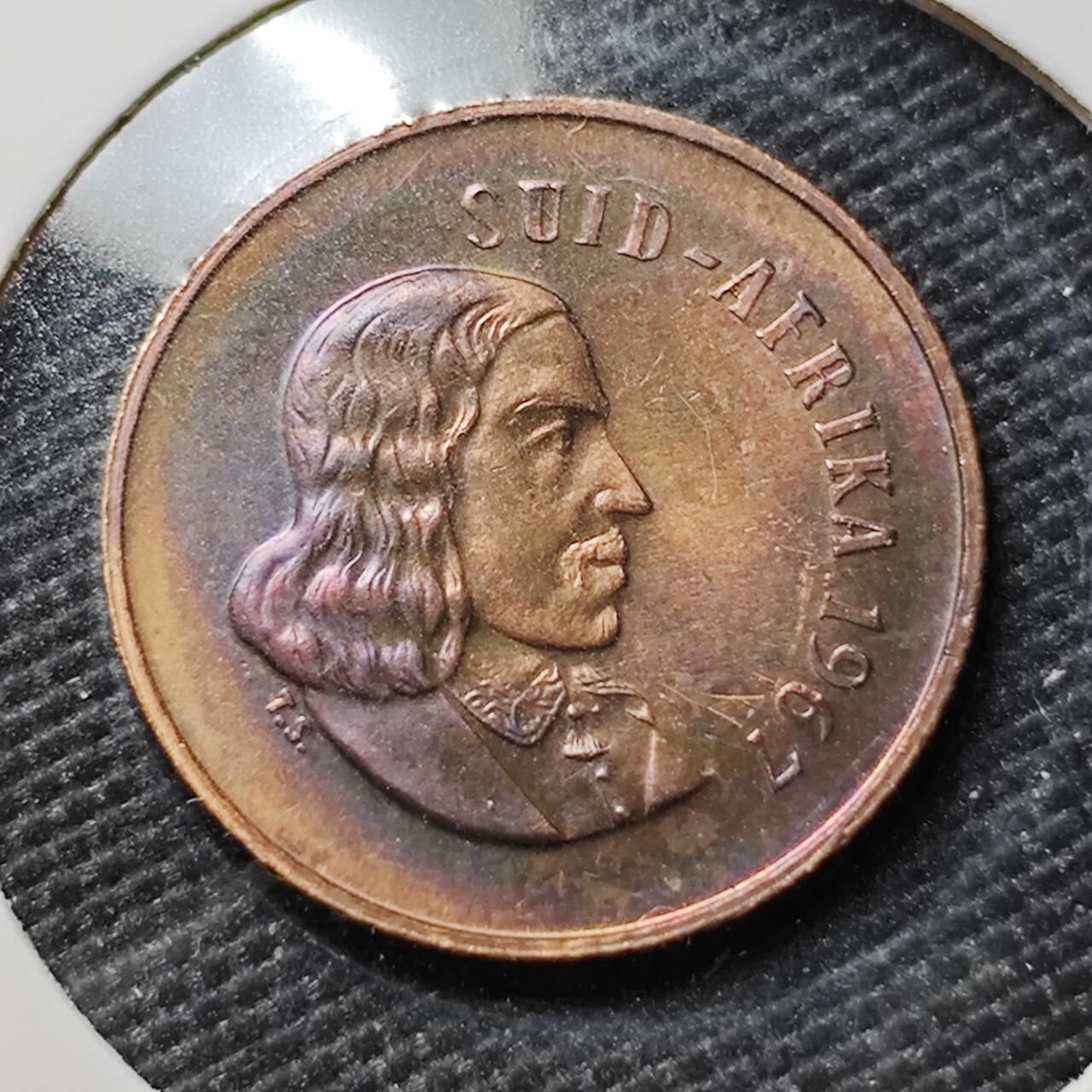 KK钱币收藏小铺  第408期 2月预留时间 周末发货  1967南非1分 精制