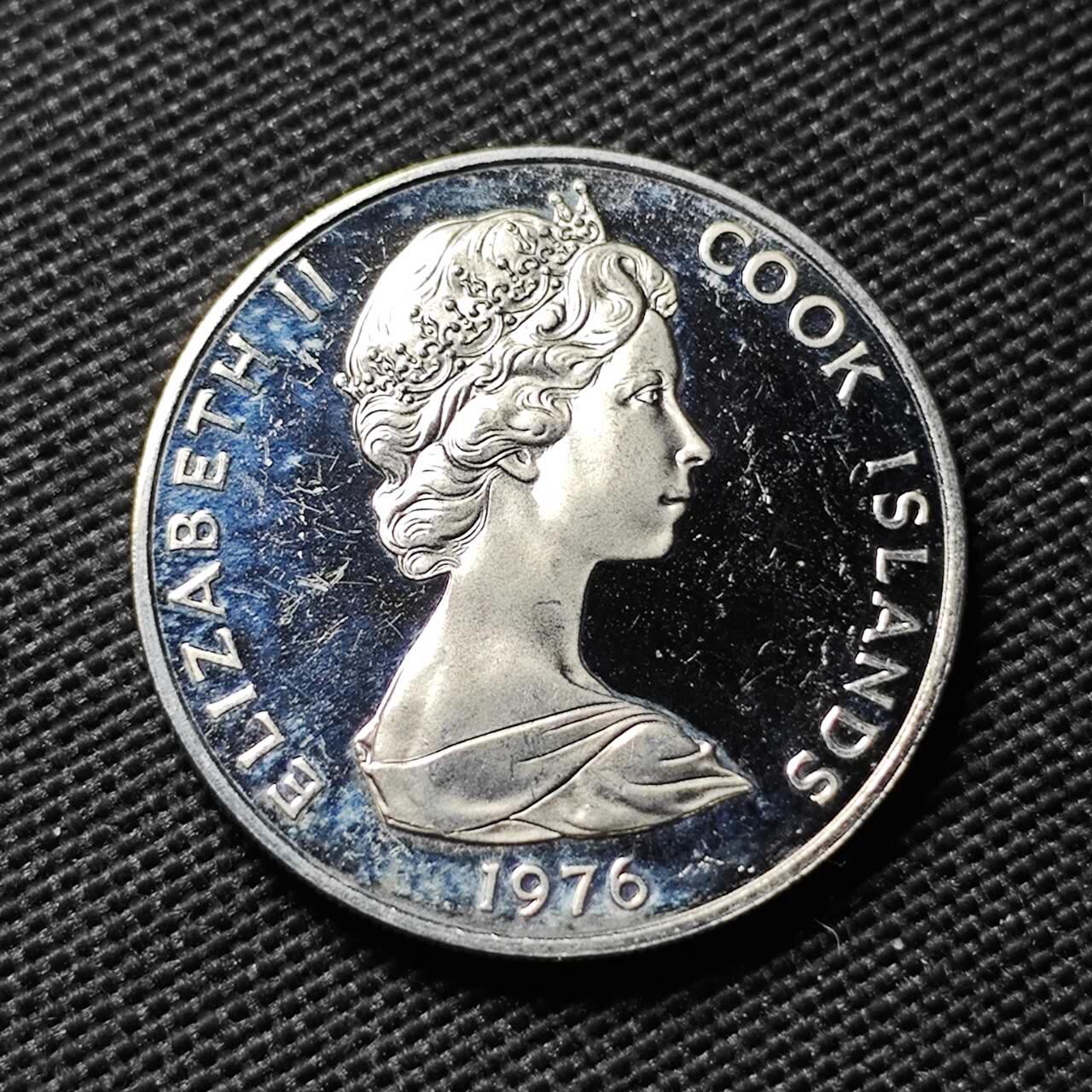 KK钱币收藏小铺  第408期 2月预留时间 周末发货   1976库克20分 精制币