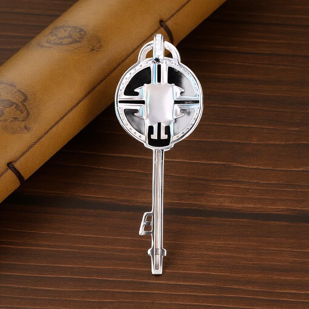 碧月说宝 君子怀瑾·当代和田玉清风专场(五) 18k金冰种阳绿钥匙