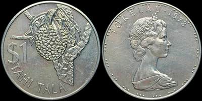 ＜星葵🌻钱币社＞第72期·东奔西走的硬币·3月31日发货 - 〈发行量10000〉托克劳1978年露兜树1塔拉克朗型纪念币