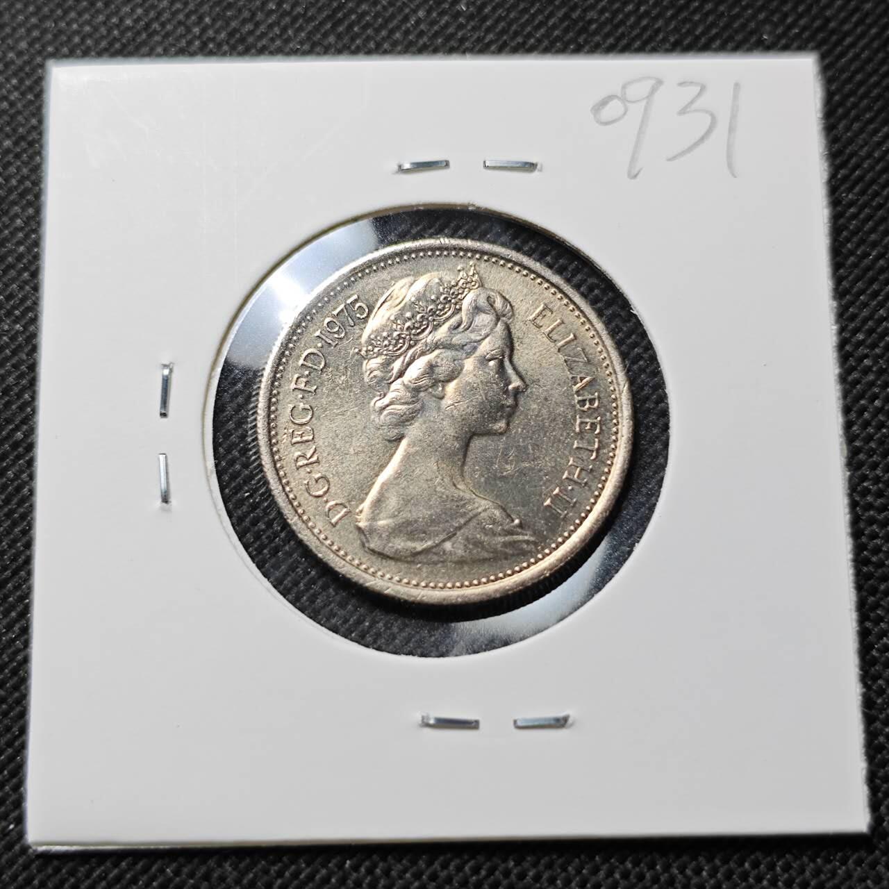 KK钱币收藏小铺  第409期 2月预留时间 周末发货  英国大5便士 好品