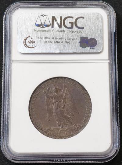 NGC-MS62 德国符腾堡1871年胜利泰勒，大老黑包浆，黑中带彩，PL质感地板