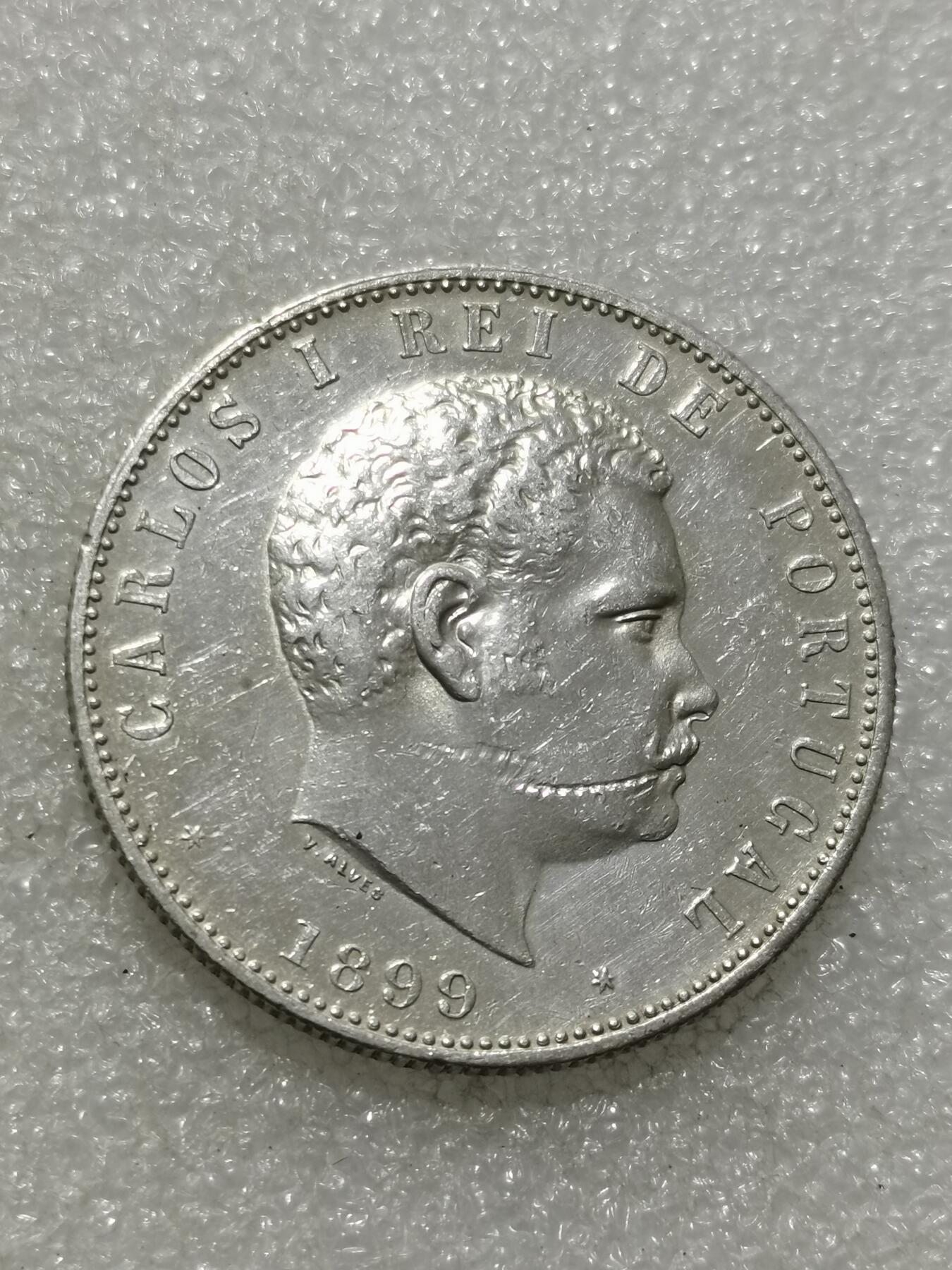 天下钱庄专场欢迎参拍 葡萄牙卡洛斯一世1000瑞斯银币