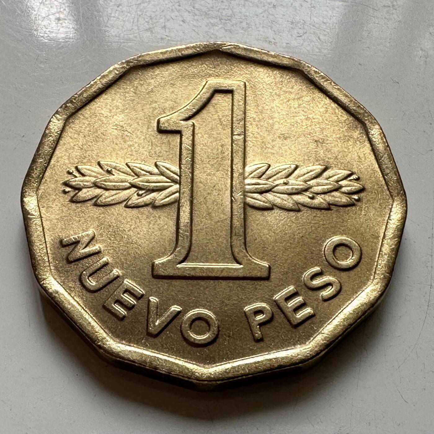 🌹外币初藏🌹🐯2026年第34场   每周二四六晚8️⃣点 接代拍 乌拉圭 1977年 阿蒂加斯 1新比索 黄铜币 