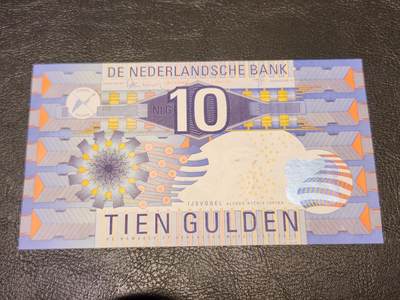 3月27号晚上8点 外国纸币自动截拍第46场 - 荷兰10盾几乎全新