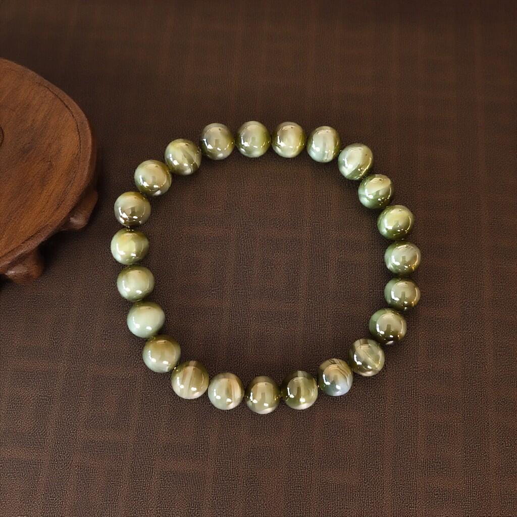 碧月说宝 君子怀瑾·当代和田玉清风专场(六) 猫眼手串