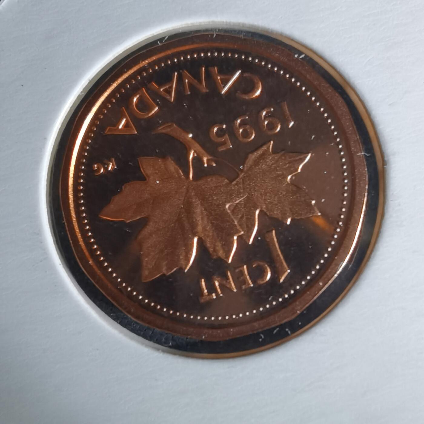 沼泽如烟--第1034场 加拿大1995年1分精制币