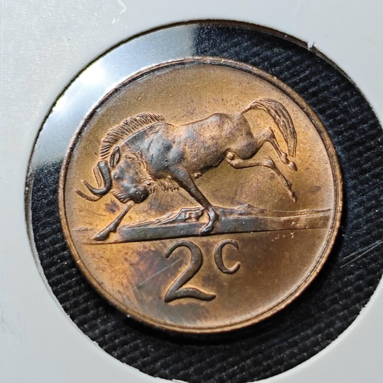 KK钱币收藏小铺  第408期 2月预留时间 周末发货  1970南非2分铜币