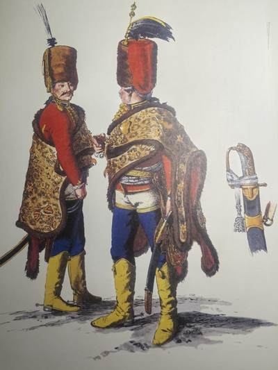 盛世勋华——号角文化勋章邮票专场拍卖第310期 - 大尺寸手绘图卡 普鲁士王国第2骠骑兵团军官 大A4尺寸 翻印自1851年出版《腓特烈大帝的军队》一书