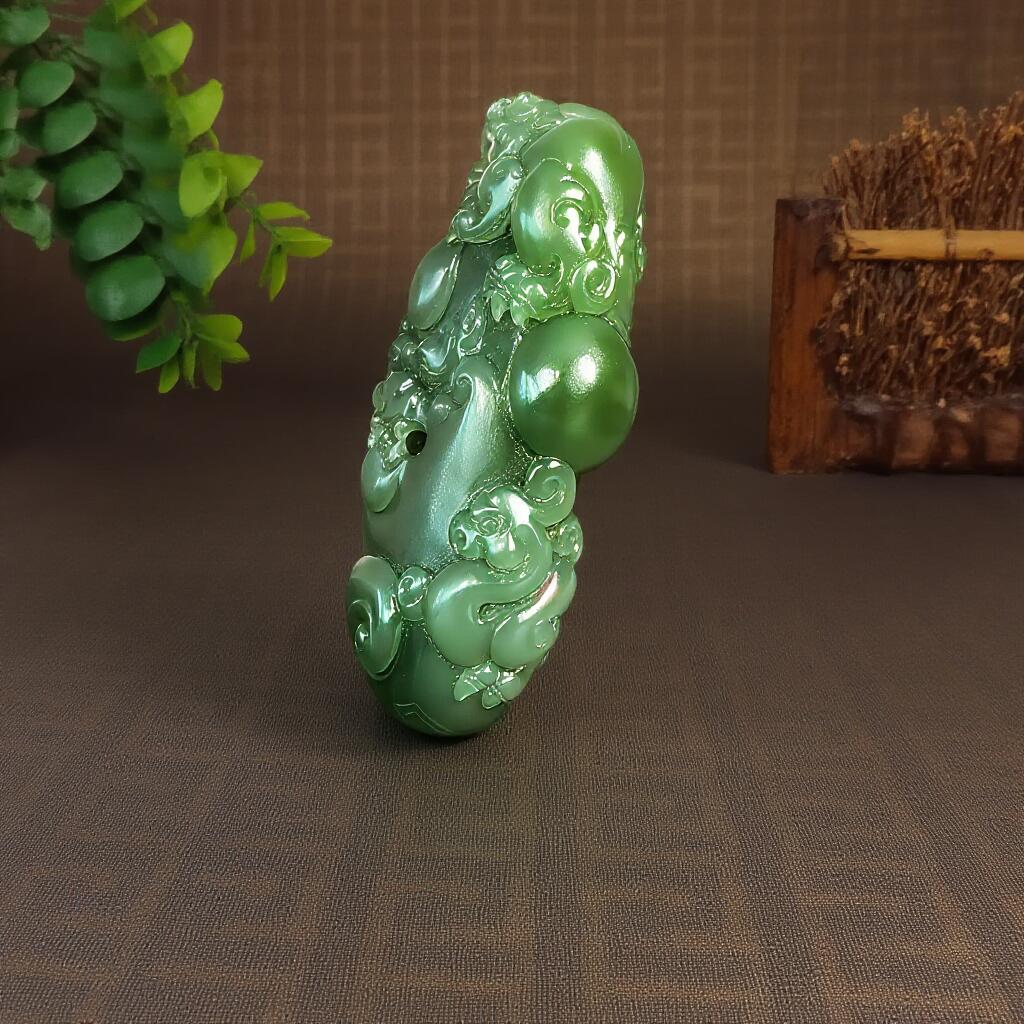 碧月说宝 君子怀瑾·当代和田玉清风专场(六) 和田碧玉瑞兽