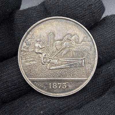 「木头集藏」“春启藏心”——章牌精品专场 - SAGET F. ～1873年法国巴黎谷物市场银章，直径：32 mm，16.3 g，边铭：蜜蜂 ARGENT，少见银章。