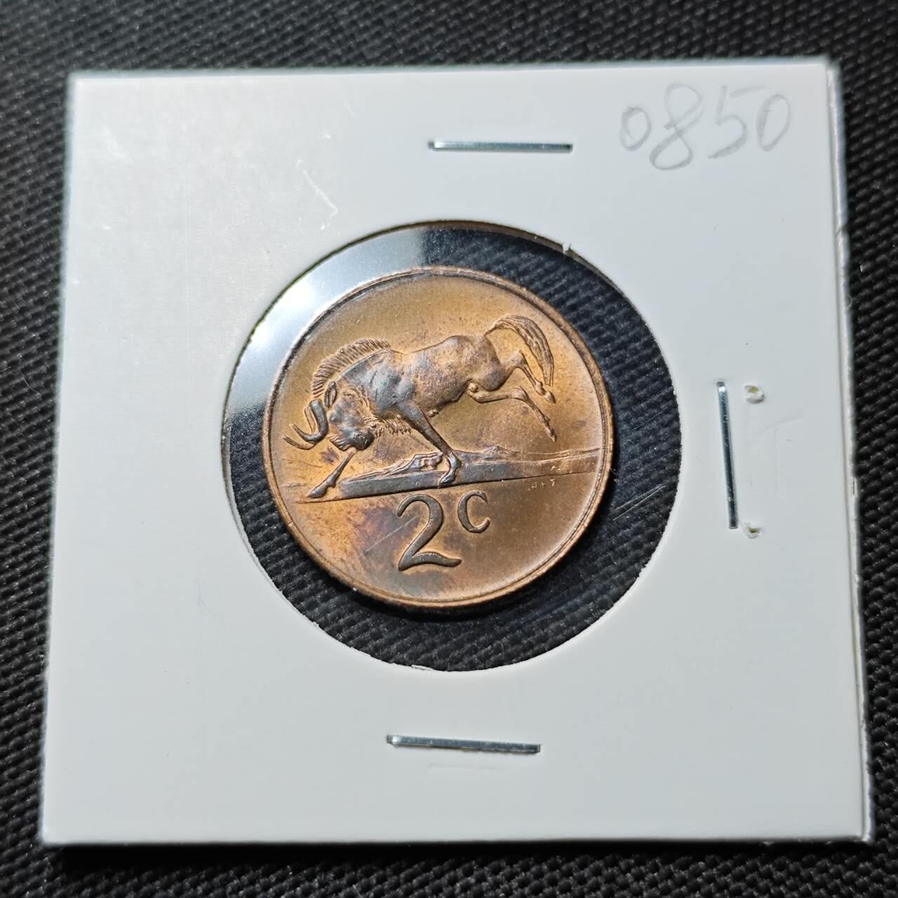 KK钱币收藏小铺  第408期 2月预留时间 周末发货  1970南非2分铜币