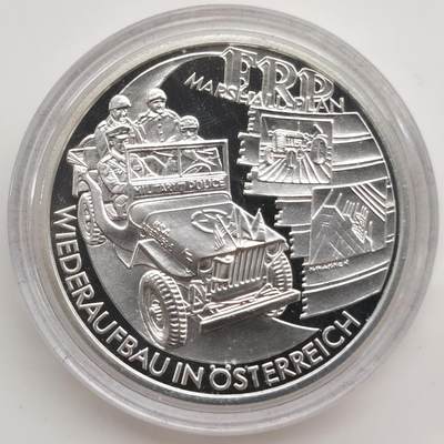 博洋堂世界钱币拍卖第167期（全场包邮） - 奥地利2003年20欧元精制银币 二战后重建计划 20克900银 发行量：5万