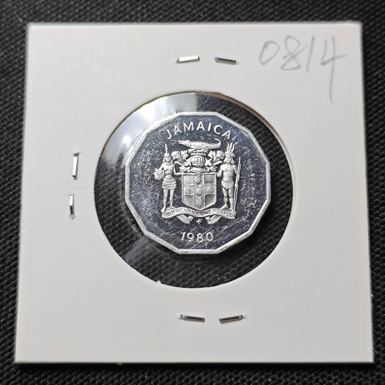 KK钱币收藏小铺  第408期 2月预留时间 周末发货   1980牙买加1分精制币