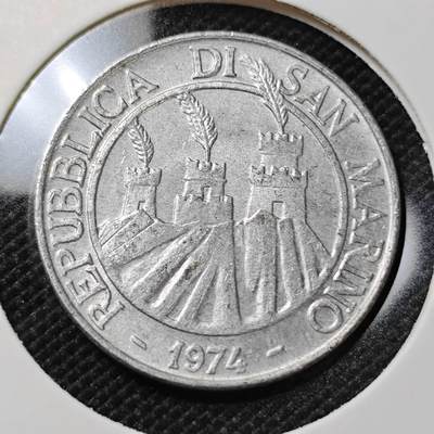 KK钱币收藏小铺  第409期 2月预留时间 周末发货 -  圣马力诺10里拉