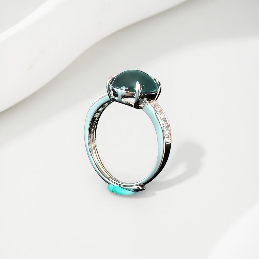 碧月说宝 君子怀瑾·当代和田玉清风专场(六) s925高冰翡翠戒指