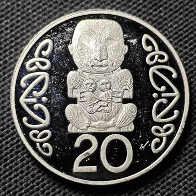 KK钱币收藏小铺  第408期 2月预留时间 周末发货 -   2002新西兰20分 精制币 大版