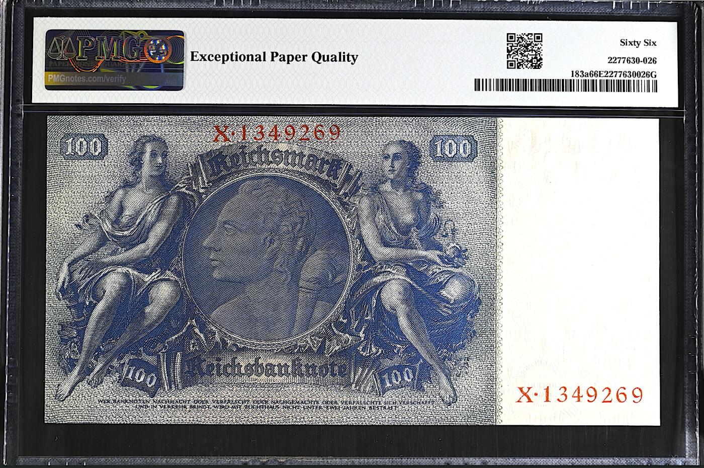 《艾美收藏》第238期-3.29周日外币畅拍场 德国100马克 PMG66E 1935年老版本 化学之父李比希 大票幅