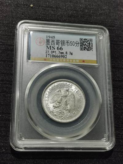 天下钱庄专场欢迎参拍 - 墨西哥小鹰50分银币