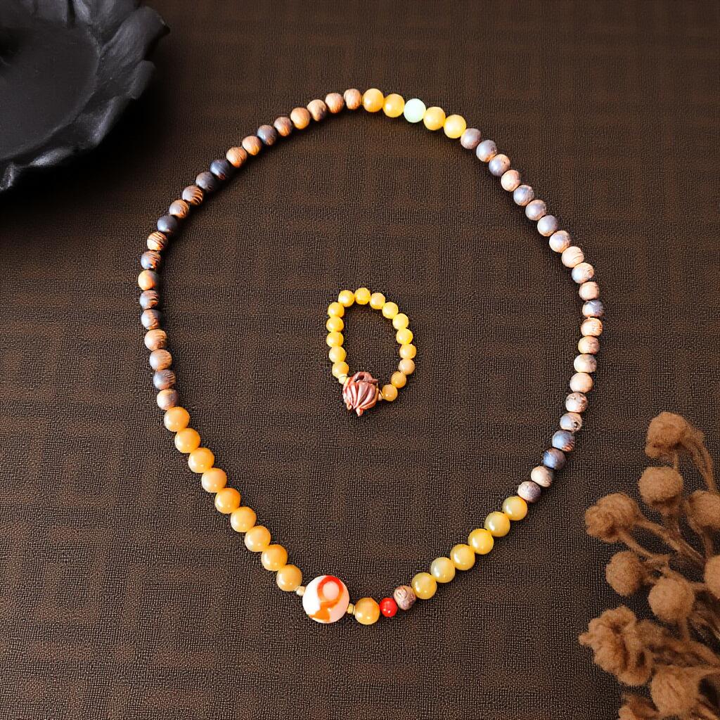 碧月说宝 君子怀瑾·当代和田玉清风专场(五) 沉香和田糖料双圈手串和戒指