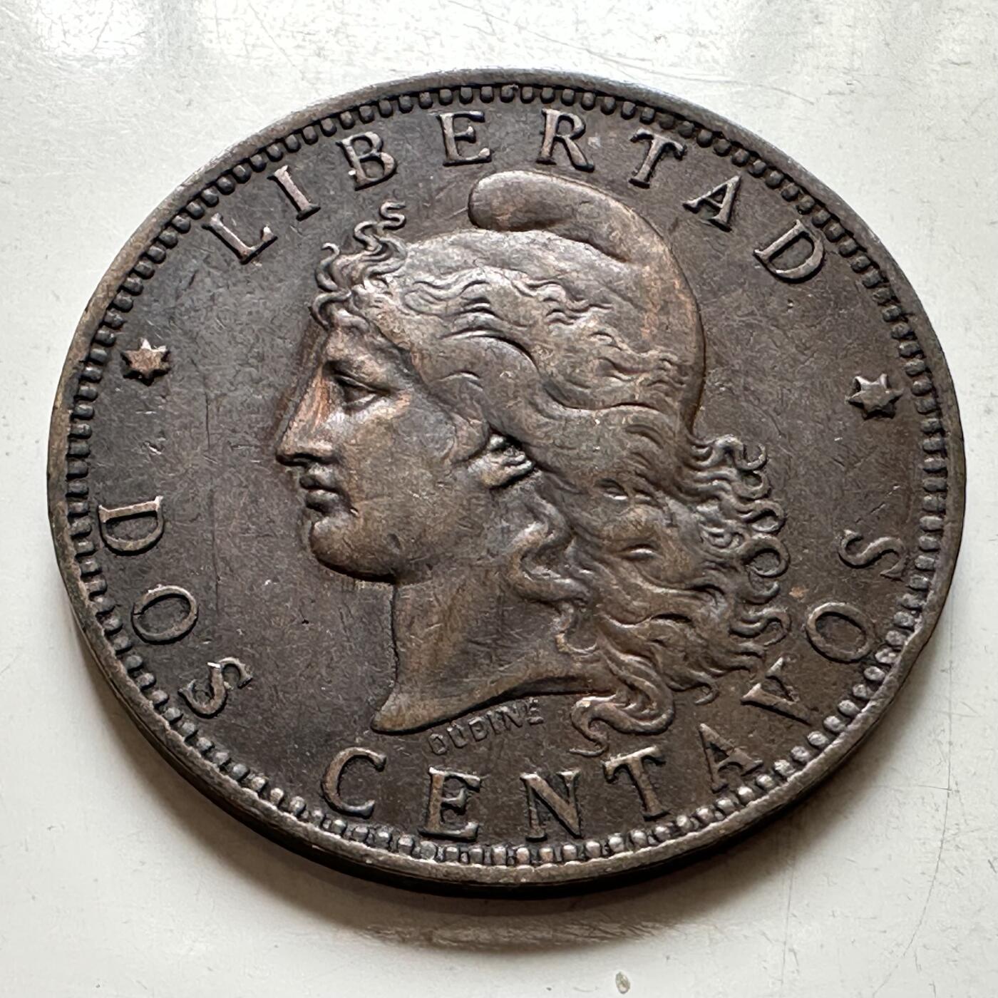 🌹外币初藏🌹🐯2026年第34场   每周二四六晚8️⃣点 接代拍 阿根廷 1891年 自由女神 2分