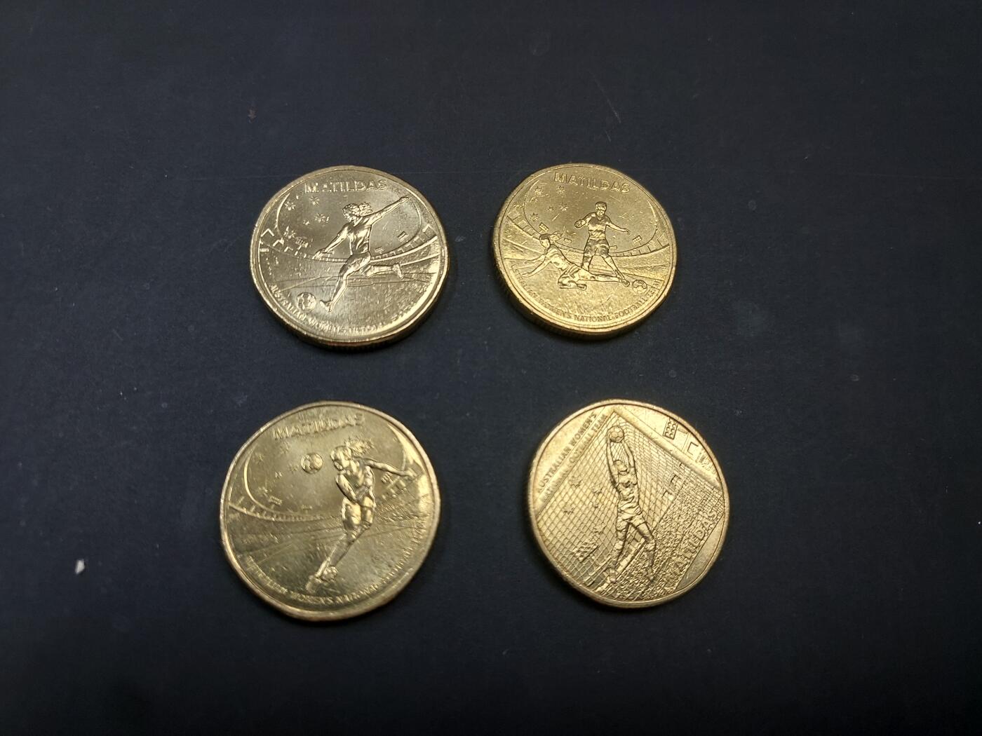 博彦收藏    4月1日 8点 钱币专场 澳洲 女足世界杯 1元硬币4枚