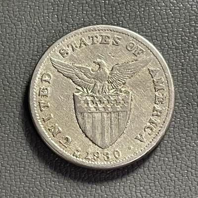 回流0328 - 美属菲律宾1930年5分铜镍币（自由神像版）