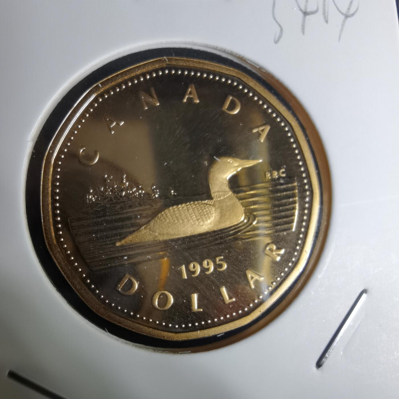 沼泽如烟--第1034场 加拿大1995年一元精制币