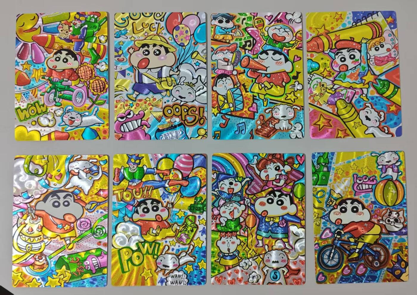 龙虎卡牌-八零场，奇点炸场！！（满200元包邮，无佣金，每周六结拍，欢迎送拍） 粗闪8张全 奇点 蜡笔小新 一二弹