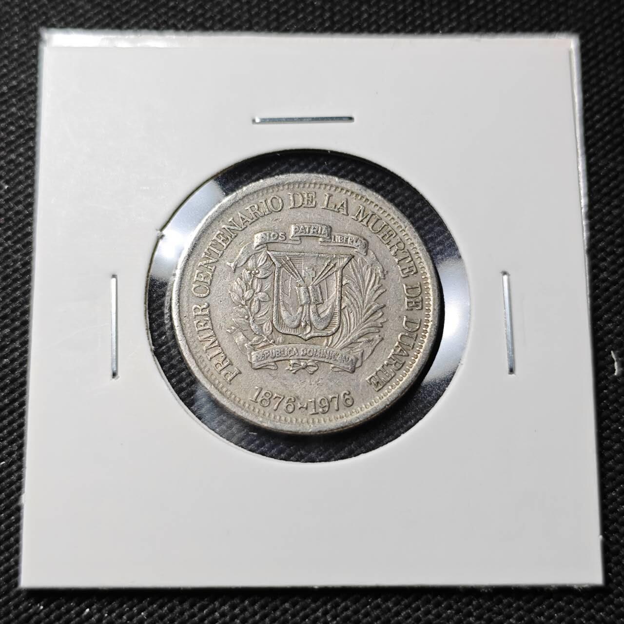 KK钱币收藏小铺  第407期 2月预留时间 周末发货  1976多米尼加25分纪念币