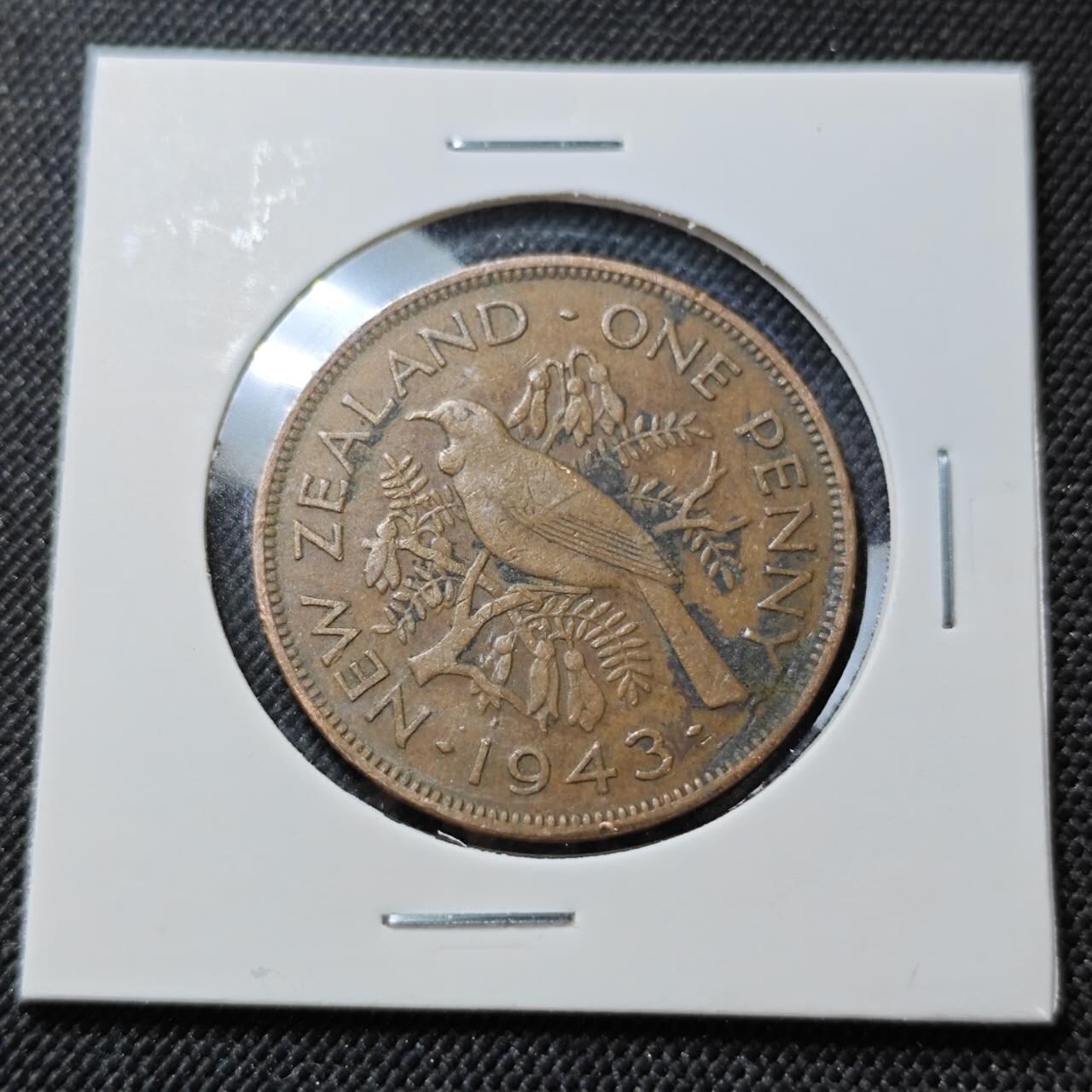 KK钱币收藏小铺  第409期 2月预留时间 周末发货  新西兰1便士铜币