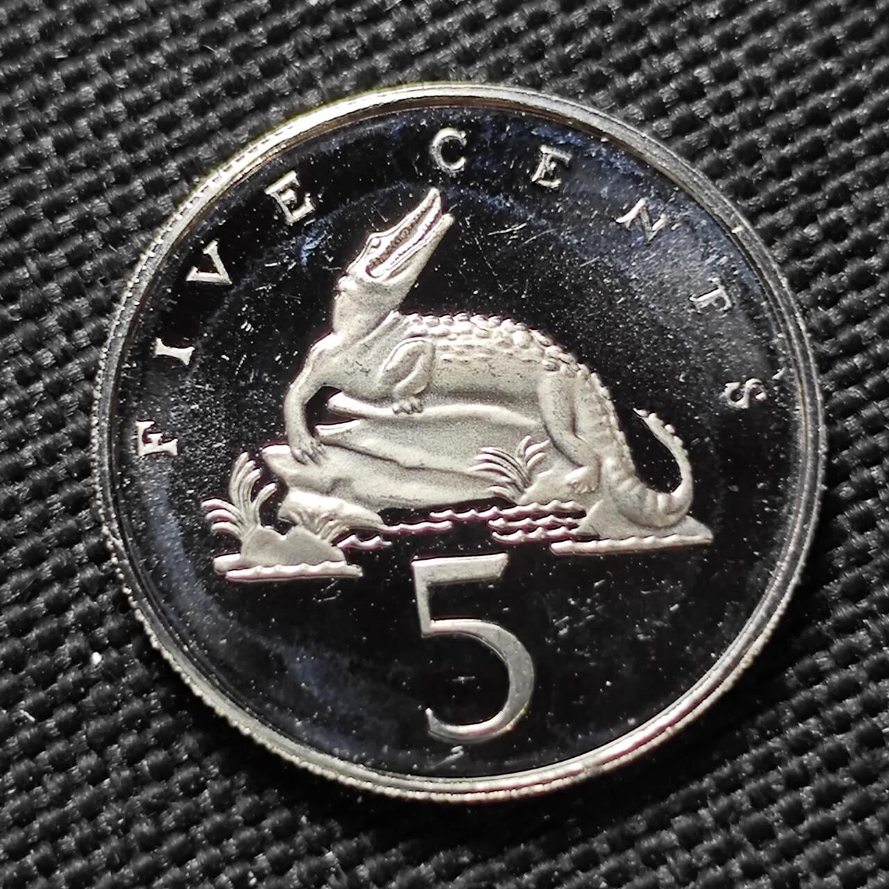 KK钱币收藏小铺  第408期 2月预留时间 周末发货   1980牙买加5分精制币