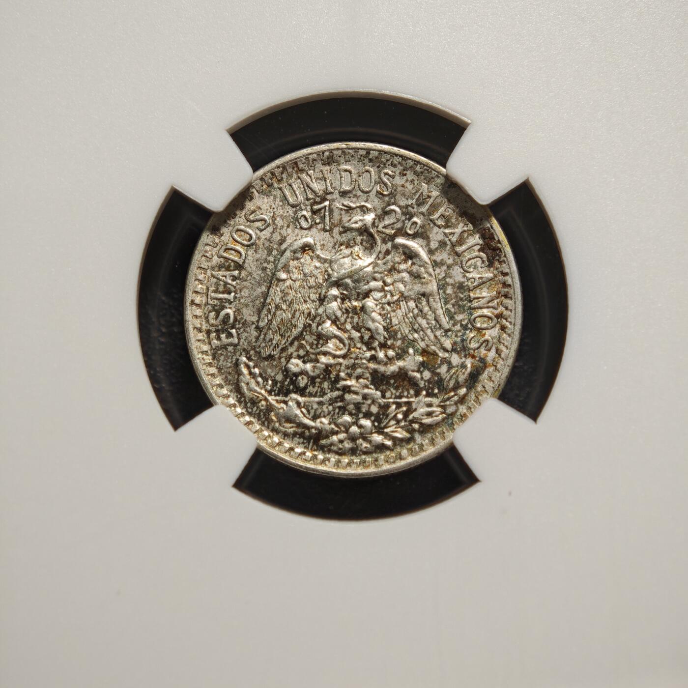 【德藏】世界币章拍卖第169期（拍品征集中~欢迎藏友联系） 1939年 墨西哥20分银币 NGC UNC 状态极佳